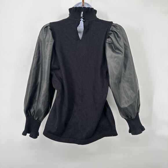 SIANI  MILANO" Mock Neck Sweater,Quiet Luxury, Old Money, Work Wear, L NWOT - Picture 2 of 13